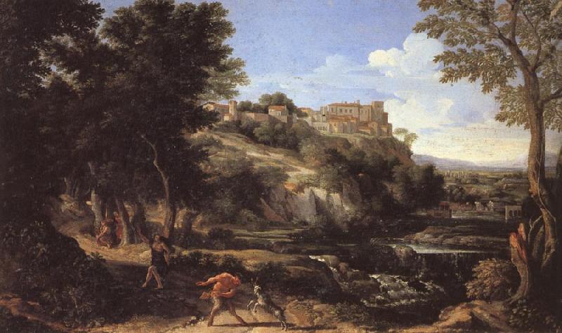 Gaspard Dughet Landscape with a Dancing Faun